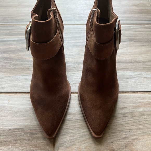 Vince Camuto Gidgey Western Suede Ankle Booties - Picture 2 of 7